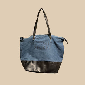 Victoria’s Secret Blue and Black Travel Bag with Matching Mini Bag